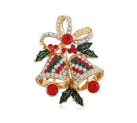 Christmas Brooches for Women Rhinestone Flower Christmas Pins Red Green Christmas Tree Pins Xmas Festival Party Brooch Pin Christmas Jewelry Gifts, adjustable, Zinc, no gemstone