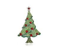 Christmas Brooches for Women Rhinestone Flower Christmas Pins Red Green Christmas Tree Pins Xmas Festival Party Brooch Pin Christmas Jewelry Gifts, adjustable, Zinc, no gemstone