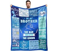 Christmas Brother Gifts from Sister, Gifts for Brother Blanket 60"x50", Birthday Gifts for Brother from Sister Brother, Big Brother Gift, Best Brother Ever, To My Brother Gifts, Xmas Gift Ideas