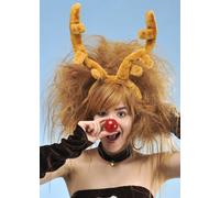 Christmas Brown Furry Fancy Dress Festive Cosplay Reindeer Antlers
