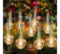 Christmas Bubble Lights Silver Glitter String Lights with 10 Bulbs (1 Spare Bulbs),9FT Bubble Lights with C7/E12 Base, Traditional Christmas Lighting for Christmas Tree Xmas Party Holiday Decor