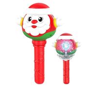 Christmas Bubble Machine Colorful Light Up 8-Hole 3-Mode | Santa Wand Bubble Machine Maker for School, Classroom, Park, Garden, Yard, Pool, Playground, Bathroom, Backyard