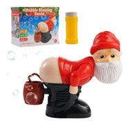 Christmas Bubble Machine, Funny Farting Santa Bubble Machine, Electric Blowing Bubble Toy with Music & Flashing Lights, Automatic Bubble Blower Machines for Christmas, Birthdays,Parties
