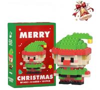 Christmas Building Blocks,DIY Christmas Blocks,Christmas Building Blocks Theme Decor,Mini Buildings Figures,Micro Blocks Stacking Toys,Holiday Present Christmas Stocking Stuffers,Gifts(Little Elf)