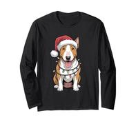 Christmas Bull Terrier Dog Lover Funny Santa Xmas Pet Dogs Long Sleeve T-Shirt