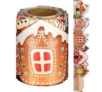 Christmas Bulletin Board Border - 33 Feet Seasonal Decoration, Festive Blackboard Border | Gingerbread House, Santa, Reindeer, Cute Border for Classroom, Nursery, Nursery, School