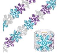 Christmas Bulletin Board Border Decorations 7cm *10M Xmas Border/Trim Stickers - Holiday Decorative Border Stickers for Classroom Chalkboard/Blackboard, Office or Winter Part (Snowflake)