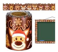 Christmas Bulletin Board Border Roll - 10 m Holiday Decorations | Festive Blackboard Border Decor, for Photo Frame Chalkboard Wall Birthday School Event Garden