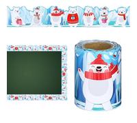 Christmas Bulletin Border - Holiday Garland Trim Seasonal Display, Eye Catching Accent with Bright Print Finish, Bulletins Paper for Decor Classroom Boards Teachers Crafts Home Projects, 2.76 Inch