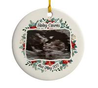 Christmas Bump Pregnancy Bauble Baby Scan Photo Bauble - Perfect for any Tree