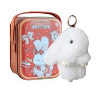 Christmas Bunnylu-lu Keychain With Exquisite Box, 2024 Newest Bunny-lulu Keychain, Handmade Soft Bunny Charm Boxed Edition, Cute Bunny Keychain Plush, Bunny-lulu In A Tin For Women
