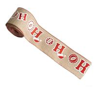 Christmas Burlap Ribbon with Wire Edging for DIY Holiday Bow Making,