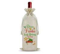 Christmas Burlap Wine Bottle Bags Reusable Wine Bags Christmas Wine Bottle Covers for Home Table Decoration Holiday Party Gifts Wine Lovers Friends Parents Grandparents Colleague New Year Gifts