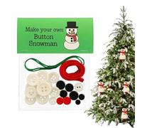 Christmas Button Ornament Kits, Home Santa Angel Snowman Christmas Tree Decorations, Kids Pendant Charm DIY Decoration Making Set for Adults Holiday Crafting Rearview Mirror Car Home Party Favor