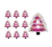 Christmas Buttons DIY, 10 Pieces Tree Shaped Ornament Decoration with Pin, 2D Acrylic Christmas Craft Supplies | Decorating Adults Clothing Accessories
