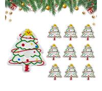 Christmas Buttons For | 10-Piece Tree Shaped Needle Jewelry - 2D Acrylic Christmas Decorations For - For Kids Adults Autumn Women Men Sock Clothing Holiday Ornaments