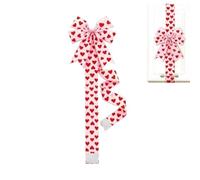 Christmas Cabinet Ribbon Bows - Bows for Doors with Hearts | Decorations for Parties with Hearts, The Mirror Window Wall with Door Handle D