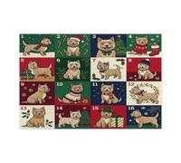 Christmas Cairn Terrier Dog Jigsaw Puzzles for Men Women 1000 Pieces, Cute Festive Plaid Print Decorative Puzzles, Xmas Party Gift Family Home Decor