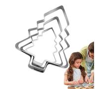 Christmas Cake Molds - Stainless Steel Baking Cups for Decorative Cake & , Festive Snowman, Tree & Star Shapes | Handmade Cake Molds, Holiday Molds