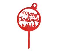 Christmas Cake Topper - Double Layer Dessert Topper | European Style Elk Merry Christmas Cake Topper | Acrylic Christmas Cake Topper for Decorating Ice Cream, Desserts, Jelly, and Egg Tart