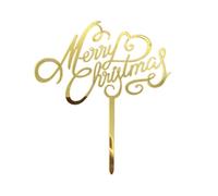 Christmas Cake Topper - Double Layer Dessert Topper | European Style Elk Merry Christmas Cake Topper | Acrylic Christmas Cake Topper for Decorating Ice Cream, Desserts, Jelly, and Egg Tart