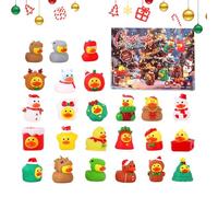 Christmas Calendar - 12.2x1.97x8.86 Inches Box Set, Collectible Minifigures, 4 Days Duck Bath, Fun Gift Box, Party Party | Ideal for Boys Girls