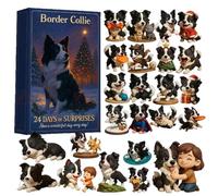Christmas Calendar 2025 | 2D Acrylic Advent Dog Figurines, 24 Day Animal Calendar, Christmas Decoration For And Adults, Home Decoration, Wall, Door, Office, Car, V