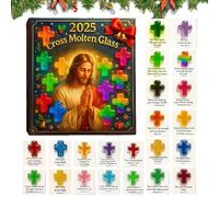 Christmas Calendar 2025 - Christmas Countdown Decor, Christmaas Tree Adveent Calendar, Bible Verse Pocket Cross Christmaas Countdown Decor for Women Men Adults Family Friends Father