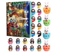 Christmas Calendar - 24 Days Christmas Countdown Ornament | Jesus Figurine Desk Ornament Decoration for Easter Thanksgiving Halloween Valentines