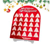 Christmas Calendar - 25 Days Desk Ornament Advent - of Acrylic Christmas Table Central Pieces - For Adults Home During Christmas Winter Living Room Bedroom Shelf Mantle Party Presentation