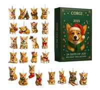 Christmas Calendar - 28x16cm/11.02x6.3 Inch 2d Acrylic Puppy Themed Decorative Pendant, Christma's s, Cute Cartoon Countdown | Calendar 24 Cute Anime Cartoon, Doll Ornament, Toys For