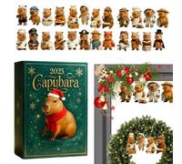 Christmas Calendar - 2D 24 Days 2025 Hanging Decorations - Collectable Calendar Christmas Tree Pendants,For Adults Holiday Birthday Party Desk Office Living Room Bedroom Wall Door