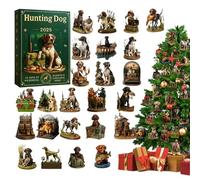 Christmas Calendar | 2D Acrylic Figures 2025 - Animal Countdown Christmas Tree Decorations | For Living Room Bedroom Kitchen Shelf Cabinets Door Fireplace Car Party Pet