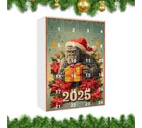 Christmas Calendar, Acrylic 2D Apes Festive Ornament, 24 Days Countdown Pendant Set, for Men Husband Family Kids Adults Festival Desk Holiday Party Activities