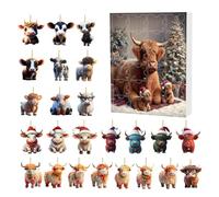 Christmas Calendar - Acrylic 2d Countdown Ornament, Holiday Decorative Hanging Pendant, Colorful Festive Design Style, Easy Setup Countdown Function, Interactive Seasonal Decoration for Home Kids Room