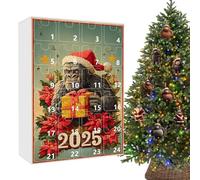 Christmas Calendar,Acrylic Festive Apes 2D Decoration - 24 Days Vacation Pendant Calendar | for Kids Family Husband Adults Men Festival Activities Desk Home Party Holiday Fireplac