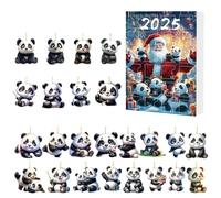 Christmas Calendar Advent 2025 | 24 Days 2D Panda Charm Calendar Advent 2025 - Festive Pendants Home Decorations for Door Branches Entrance Dying Indoors Outdoors Outdoor Holiday Party