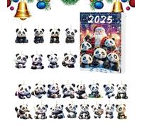 Christmas Calendar Advent 2025,2d Acrylic Panda Ornament Christmas Advent 2025 | Cute Charm Home Decorations for Kids Adults Branches Indoor Tree Outdoor Yard Entryway