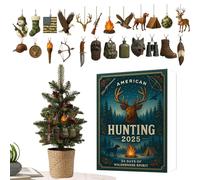 Christmas Calendar Advent 2025 Advent 24 Days 2D Pendant - Christmas Hunt Decorative Charm Countdown | For Birthday Holiday Party Entrance Area Window Wreaths Bedroom Cabinets