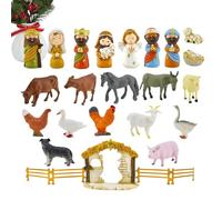 Christmas Calendar Advent - Advent Nativity Scene Religious | Nativity Small Figurines Christmas Calendar | for Bedroom Living Room Classroom Church Office Winter Holiday Party Family