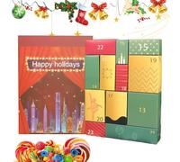 Christmas Calendar Box - Advent Christmas Home Decor | 12 Grids Wrapping Case with Number | for Birthday Holiday Wedding Event Living Room Bedroom Desk Window Fireplace Adults