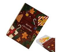 Christmas Calendar - Boxes 8.46 x 12.01 x 1.57 Inches Christmas Countdown Advent Calendars | Decorative Storage with Multiple Compa