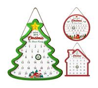 Christmas Calendar - Christmas Calendar for Advent 2025, Wooden Countdown Sign, Hanging Holiday Decoration with to Wall, Easily Track the Days Leading Up Memories, 9.84 in