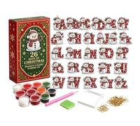 Christmas Calendar Countdown 2026 Rhinestone Art DIY Advent Alphabet with
