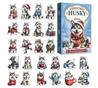 Christmas Calendar Countdown 24 Day 2D Acrylic Dog Toy Decorations