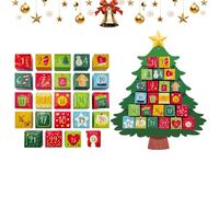 Christmas Calendar Countdown,24 Day Countdown with Hanging Ornaments|Handmade Christmas Tree Decoration,For A Winter Celebration With Window Embellishment And Wall Decoration For The Whole Family