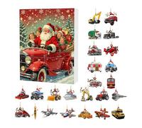 Christmas Calendar Countdown,24 Days Christmas Decorations - 2D Acrylic Vehicle Ornament for Home Event Party Car