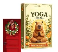 Christmas Calendar Countdown 2D Flat 24 Days Holiday Ornament | 24 Days Ornaments Countdown Calendar for Home Party Tree Dorm Bedroom Living Room Family Kids Adults