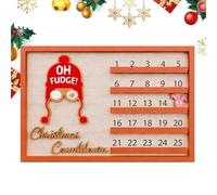 Christmas Calendar, Countdown Calendar | Countdown to Christmas Sign - Table Date with Collectible Toy Table Numbers, with