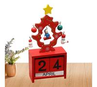 Christmas Calendar Countdown - Countdown to Christmas Wooden | 5.31 inches Month Date Display, Removable Christmas Countdown Calendar Blocks for Winter Holiday Decoration